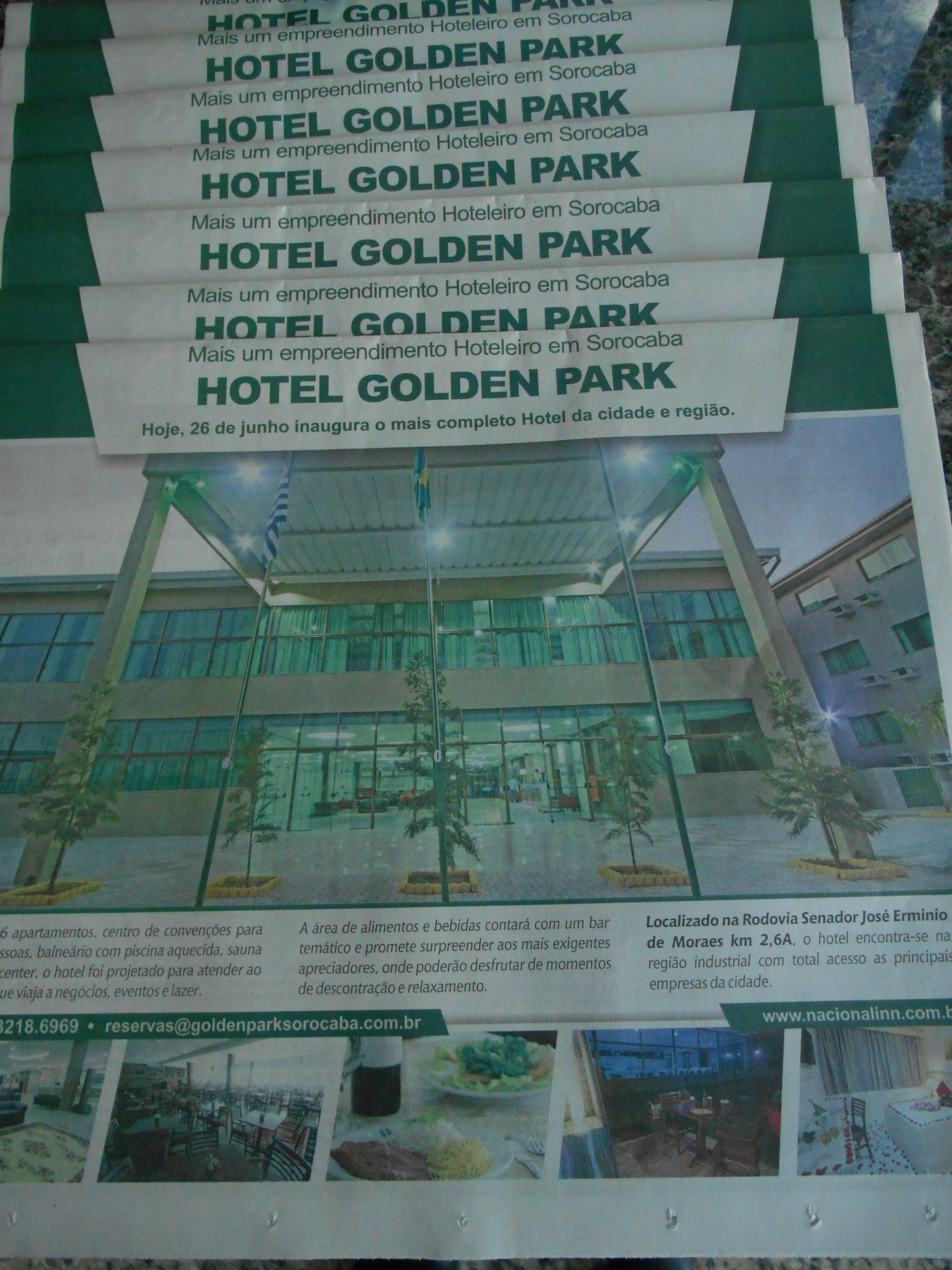 Jornais anunciam abertura do hotel Jornais anunciam abertura do hotel