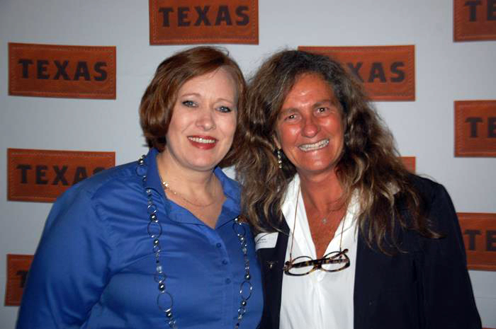 Morgan Taylor, do Texas Tourism, com Mari Masgrau, do M&E