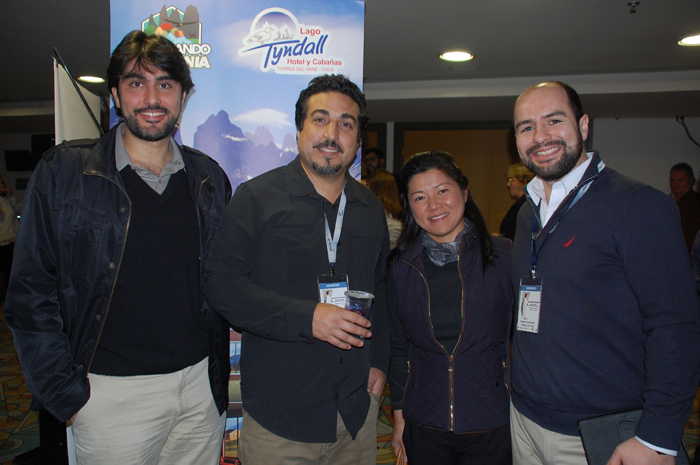 Paulo Filho, da LET, Gonzalo Fuenzalida, da Chile Nativo, Mayumi Taquista, da Interpoint, e Rodrigo Bustamante, da Lago Grey