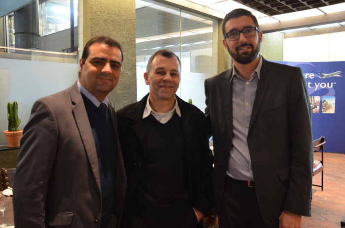 Paulo Lobão, executivo de Contas da AirFrance-KLM, Marcel Frigeira, da IBM, Marcos Marques, da Flytour American Express
