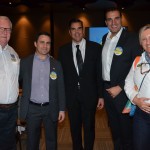 Roy Taylor e Rosa Masgrau, do M&E, com Rogerio Mendes, da CVC, Marco Lomanto, da Embratur, e Cláudio Vila Nova, da CVC