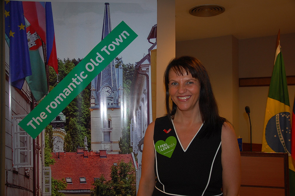 A gerente de Marketing de Turismo de Ljubljana, Petra Susek A gerente de Marketing de Turismo de Ljubljana, Petra Susek