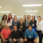 Adriano Gomes e Alexandre Dias com a equipe de Atendimento a agências e franqueados