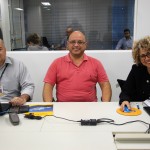 Afonso Domingues (ao centro) com William Santos e Gerlan Salomão