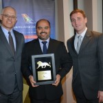 Altamiro Medici e Fabio Marasca, da SAA, com Humberto Machado, da Avipam