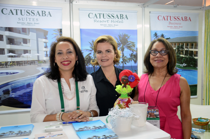 Andressa Antevere, Socorro Alcoforado, e Maria do Céu Braga, do Catussaba Hotéis