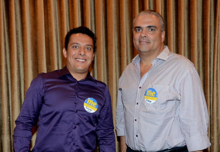 Bernardo Leal, da BLS Viagens, e Rodrigo Baia, da Terra Brazilis Viagens