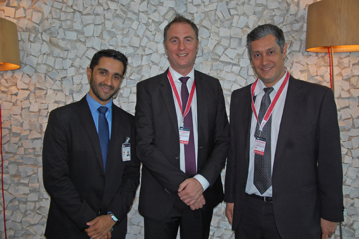 Carlos Lima, do GRU Airport, Tom Maes e Arturo Kelmer Carlos Lima, do GRU Airport, Tom Maes e Arturo Kelmer