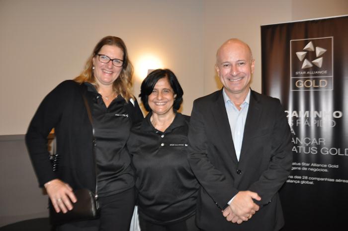 Christiane Ziemer, da Lufthansa, Márcia Galvão, da Star Alliance e Marcelo Figueiredo, da Avianca Christiane Ziemer, da Lufthansa, Márcia Galvão, da Star Alliance e Marcelo Figueiredo, da Avianca
