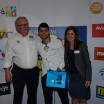 Diego Peixoto, da Baluarte Turismo, entre Roy Taylor, do M&E, e Andrea Gabel, de St. Pete & Clearwater