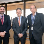 Daniel Ferreira, da Ghafari, Paulo Kakinoff, presidente da Gol, e Wilsson Souza, do GRU Airport