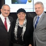 Dario Parazzoli e Renê Hermann, da Costa Cruzeiros, com Vera Maluf, da Ponta Verde Turismo