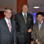 Fernando Santos, presidente da Aviesp, Michel Tuma Ness, da Fenactur, e Tanabe, da Abracorp