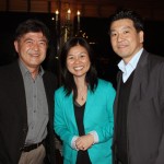 Gervásio Tanabe, da Abracorp, com Kazumi Yamashita e Hideki Mogami, da Quickly Travel
