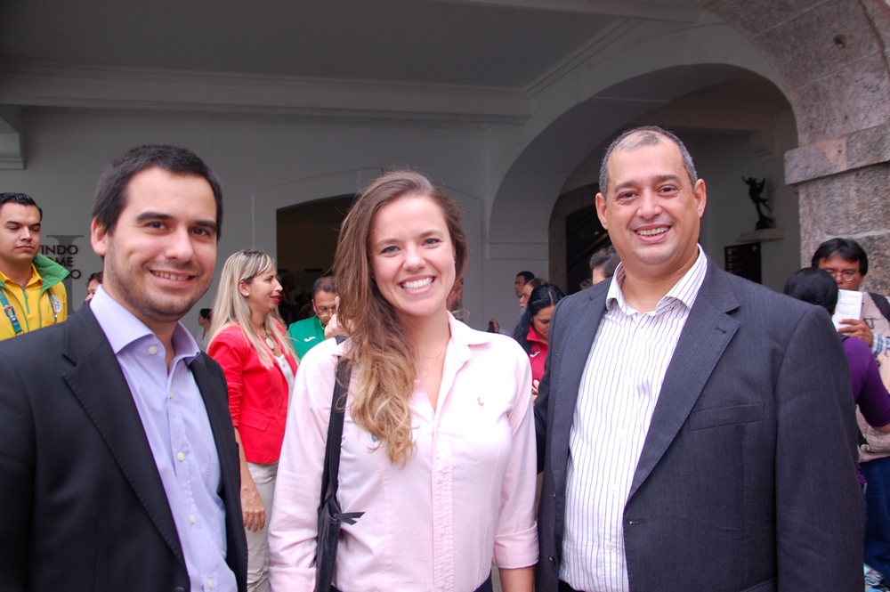 Gilson Azevedo, da Copa Airlines com Bruna Castro e Adriano Gomes, da CVC Gilson Azevedo, da Copa Airlines com Bruna Castro e Adriano Gomes, da CVC