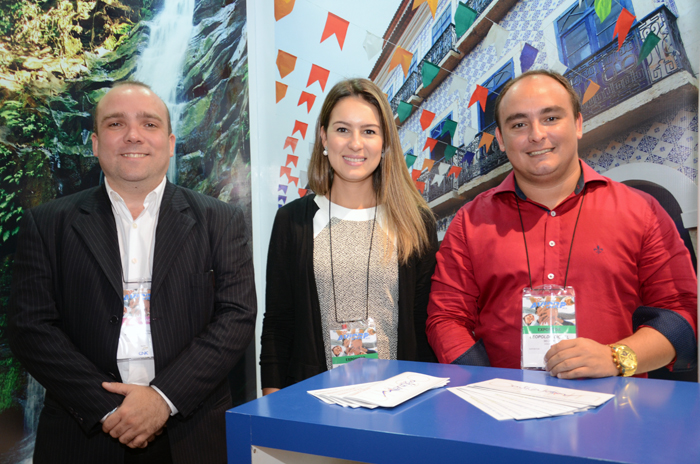 Hugo Veiga, Cristiane Muller e Leopoldo Dickel, do Maranhão