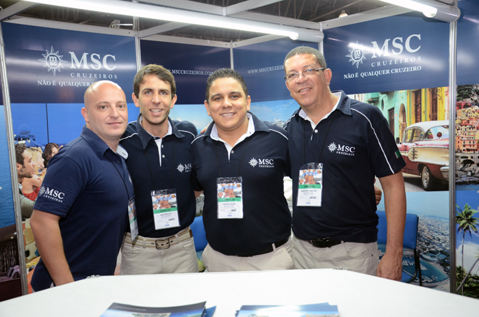 Junior Del Mouro, Ivan Mauro, Pedro Silva, e Newton Santos, da MSC Cruzeiros Junior Del Mouro, Ivan Mauro, Pedro Silva, e Newton Santos, da MSC Cruzeiros