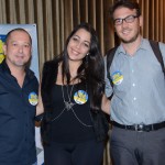 Marcus Vinicius, da NC Viagens, Yanna Coelho, da Yantour Travel, e Flávio Alvarenga, da Go Live Viagens e Turismo