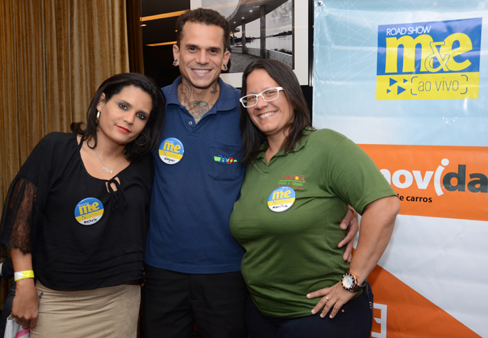 Michelle Cardoso, da Mazel Tour Viagens & Turismo, Wagner Felix, da WD Turismo, e Marília Oliveira, da Itapoã Viagens & Turismo Michelle Cardoso, da Mazel Tour Viagens & Turismo, Wagner Felix, da WD Turismo, e Marília Oliveira, da Itapoã Viagens & Turismo