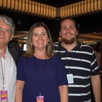 Miguel e Marcelo Andrade com Margaret Grantham