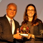 Milena Palumbo, diretora do Riocentro, e Octavio Neto, do Grupo Radar