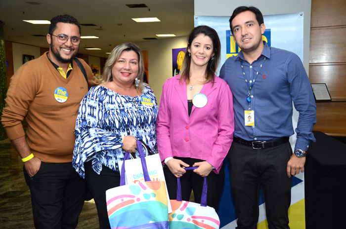 Nery Luiz Júnior, da Viagens Master, Ana Paula Chagas, da FlyVip Viagens e Turismo, Geizienne Ribeiro, da My Travel, e Leandro Souza, da CVC Nery Luiz Júnior, da Viagens Master, Ana Paula Chagas, da FlyVip Viagens e Turismo, Geizienne Ribeiro, da My Travel, e Leandro Souza, da CVC