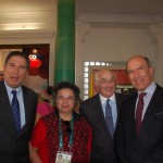 O vice-ministro Juan Pablo, a embaixadora do México, o embaixador Alejandro Borda e o executivo Bernardo Vargas