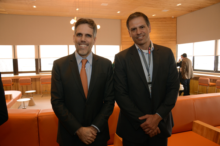 Paulo Kakinoff, presidente da Gol, e Gustavo Soares, presidente do GRU Airport Paulo Kakinoff, presidente da Gol, e Gustavo Soares, presidente do GRU Airport