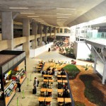 Pátio do Terminal 1 ganhou diversos estabelecimentos comerciais