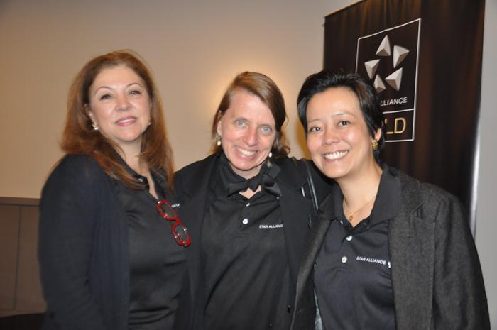 Rosana Carvalho, da Air Canada, Christina Binnie, da Lufthansa e Claudia Shishido, da Avianca Rosana Carvalho, da Air Canada, Christina Binnie, da Lufthansa e Claudia Shishido, da Avianca