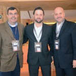 Vanderlei Folgueral, da LTS, Fabricio Jeronimo, da Gol, e Carlos Vazquez, da Esferatur