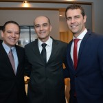 Vicente Pereira Brasil, da CVC, Franklin Gomes, da SAA, e Márcio Mansur, da SkyTeam