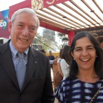 Ian Gillespie, da Avianca, e Maria Cecília, esposa do vice-ministro Juan Pablo