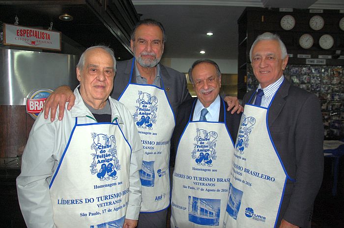 Vitor Daniel, assessor da presidência da Fenactur, Ibrahim Georges Tahtouh, da Mice TRavel Solutions, Adel Auda, vice-presidente administrativo da Câmara de Comércio Árabe Brasileira, Francisco Dalmario Cavalcante, diretor executivo da Pergamon