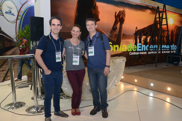 Alexandre Togeiro, Cinthia Marques e Ronaldo Neri, do Ministério do Turismo