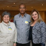 Ana Luiza e Jorge Guedes, da Hilanas Tur, e Claudia da Rocha Oliveira, do Tulip Inn