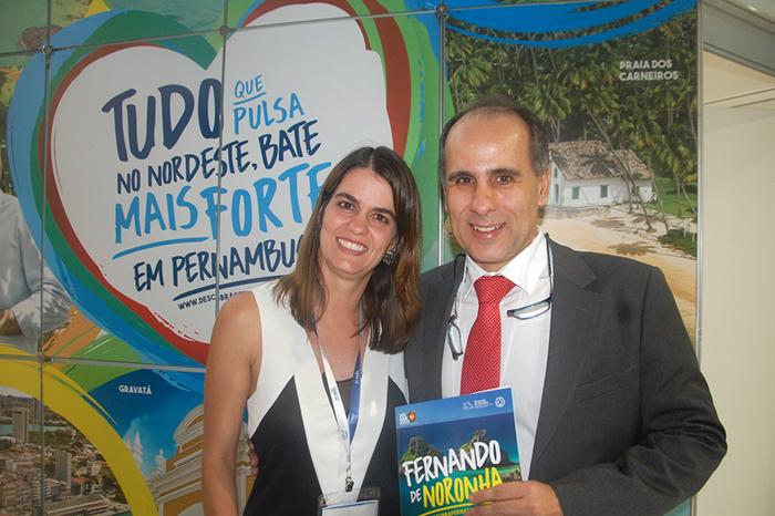Ana Paula Vilaça, presidente da Empetur e Luis Eduardo Antunes, de Fernando de Noronha