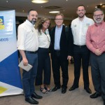 Anderson Masetto, Mari Masgrau e João Taylor, do M&E, com Mauricio Vianna, da Net Hospitalit e Clovis Casemiro, da IGLTA