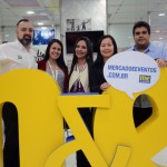 Anderson Masetto, do M&E, com Juliana Assumpção,  Kelly Costange, Aline Haranaka e Danilo Nonato, da Aviesp