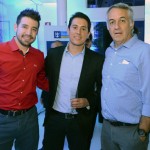 André Vieira, da Snow Operadora, entre Hugo Lagares e Silvio Ferraz, da MMT Gapnet