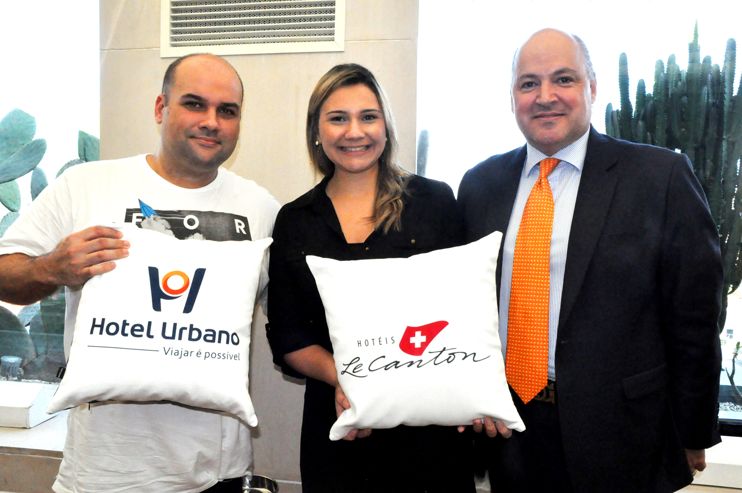 Antônio Gomes, do Hotel Urbano, Lia Coutinho, do Le Canton, e Luis Calle, da Camar