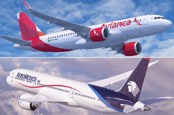 Resultado de imagen para aeroméxico y Avianca brasil