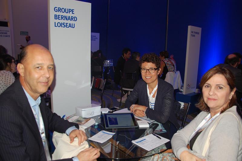 Carlos Abatayguara, da Jet Set Viagens, Stéphanie Gaitey, do Grupo Bernard Loiseau, e Dora Annicelly, da Enjoy Brasil