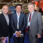 Carlos Nunes, entre Francisco Ancona e Renê Hermann, da Costa Cruzeiros