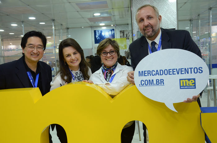 Cassio Takano, Jacqueline Ledo, Nádia Kardouss e Gustavo Esusy, da Copa Airlines