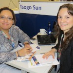 Charlene Campbell, da Tsogo Sun, e Josefina Bouhier, da Swan Turismo