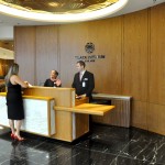 Entrada do Plaza Premium Lounge na área doméstica
