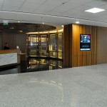 Entrada do Plaza Premium Lounge na área internacional