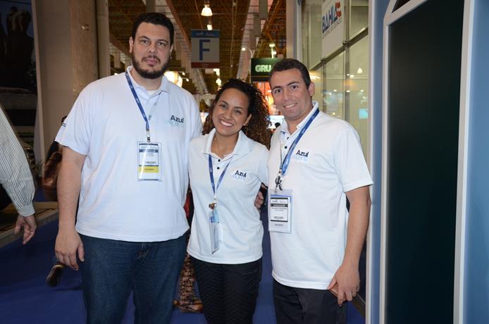 Daniel Brunod, Laís Azevedo e Ricardo Bezerra, da Azul Viagens