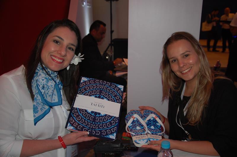 Daniela Coelho, do Tahiti, e Tatiana Milat, da 55 Destinos
